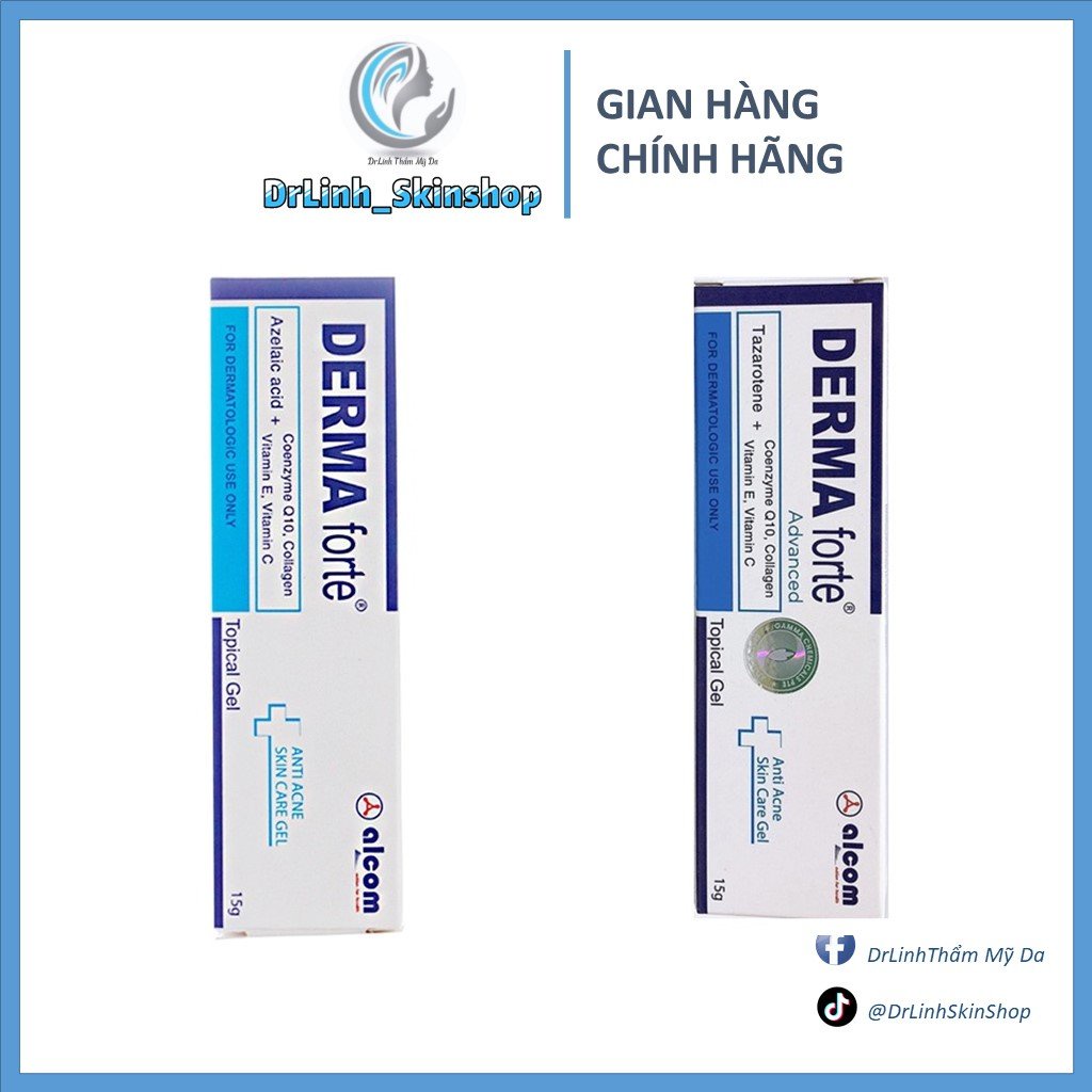 Derma Forte gel giảm mụn ngừa thâm sáng da bản mới Advanced  ST01