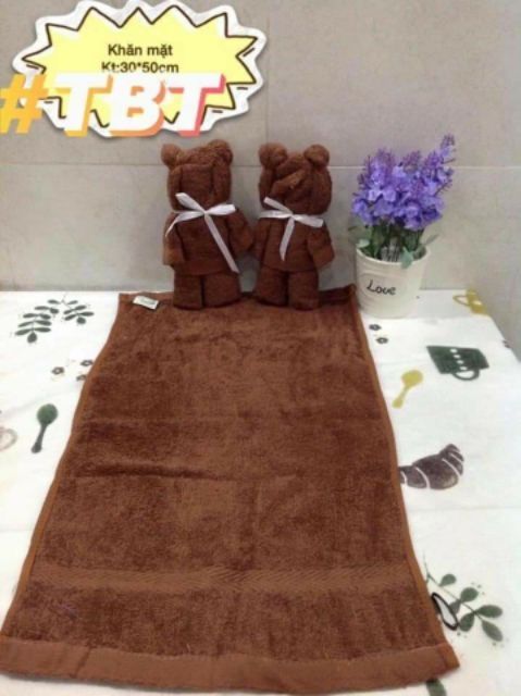 ( Mua 10 tặng 1)Khăn mặt xếp thành hình bé gấu teddy cực đáng iu,