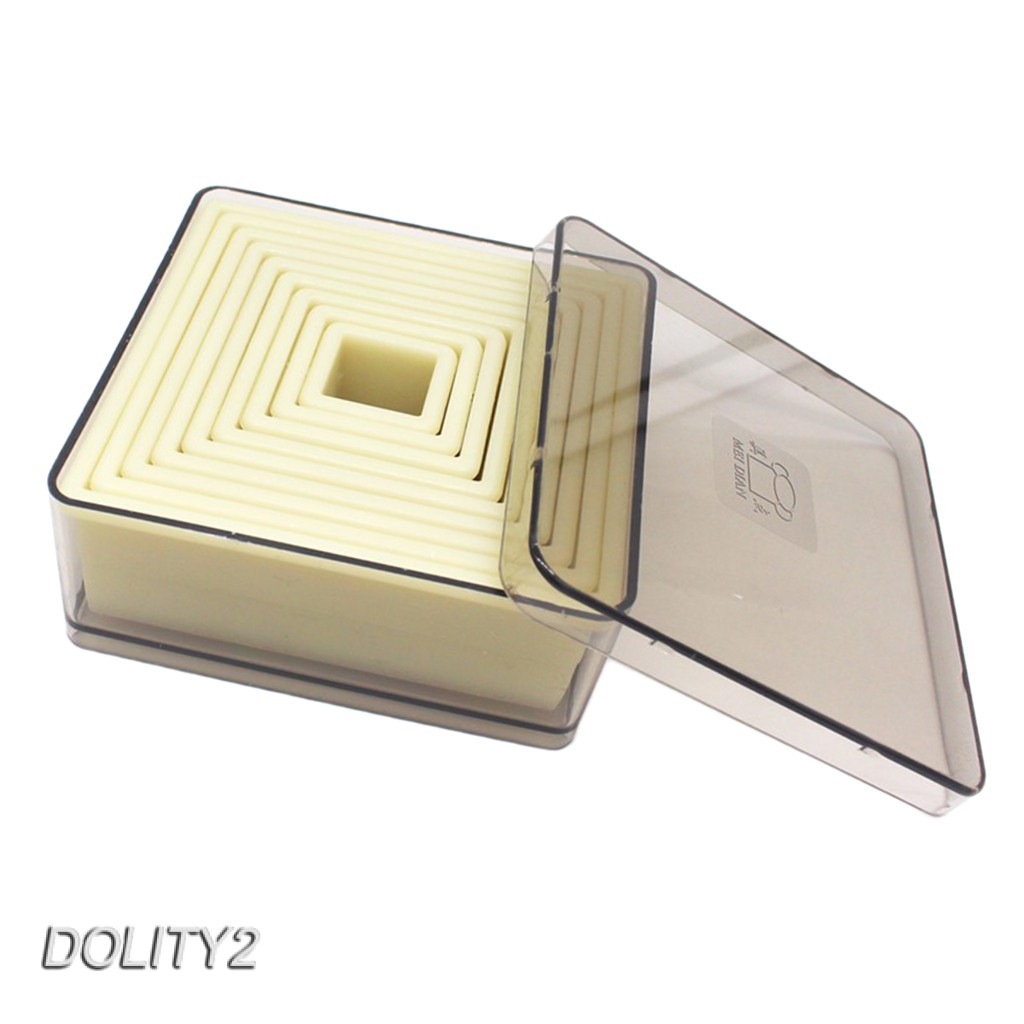 Bộ 2 Khuôn Cắt Bánh Quy Hình Vuông Bằng Nylon Kèm Hộp Đựng 1