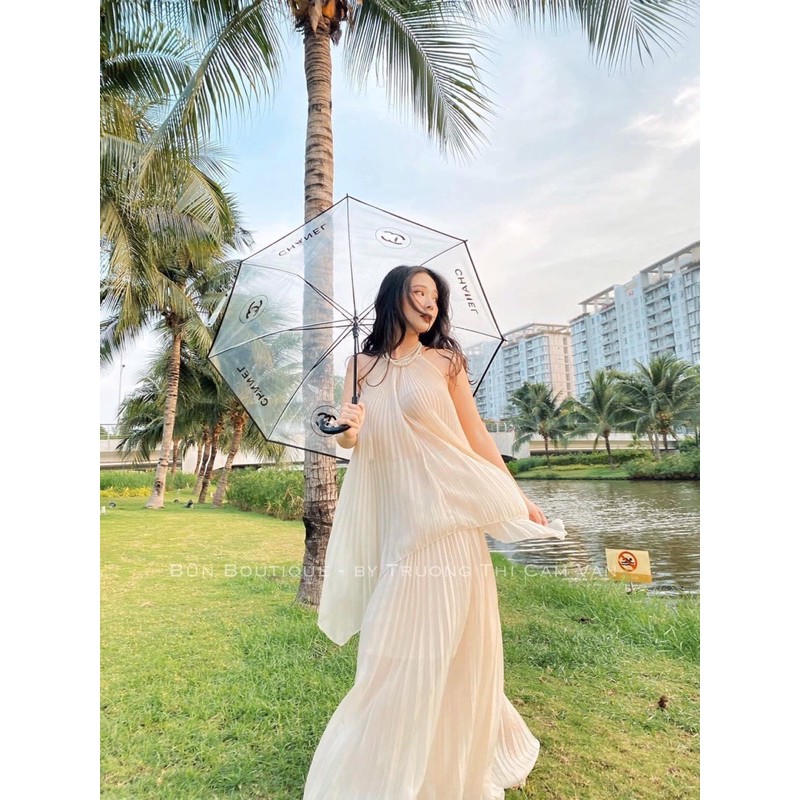 Đầm maxi dập li cao cấp, Đầm maxi đi du lịch bi biển cao cấp | BigBuy360 - bigbuy360.vn