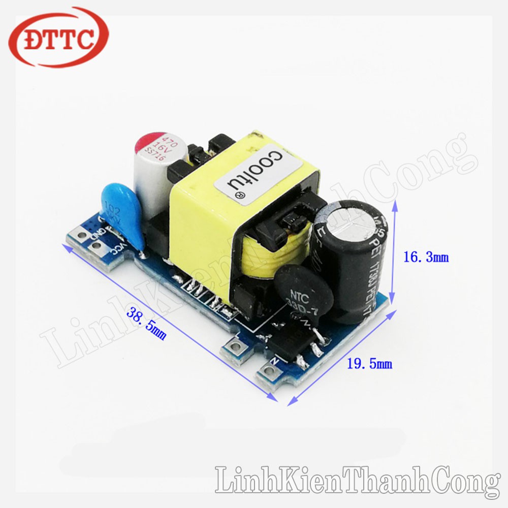 Mạch nguồn AC-DC Mini 220V-5V 2A