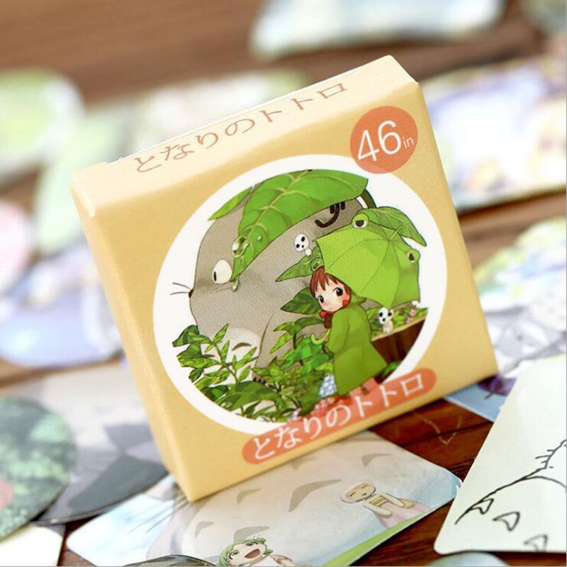 Hộp 46 Miếng Dán Trang Trí Hình Totoro Đáng Yêu