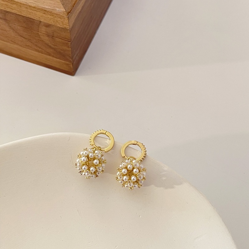 Khuyên tai hình dạng pháo hoa đính hạt tròn thời trang thanh lịch dành cho nữ