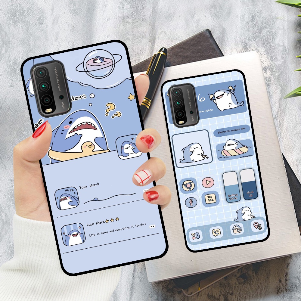 Ốp Xiaomi Redmi 9T / Poco M3 in hình nền cá mập đáng yêu giá rẻ