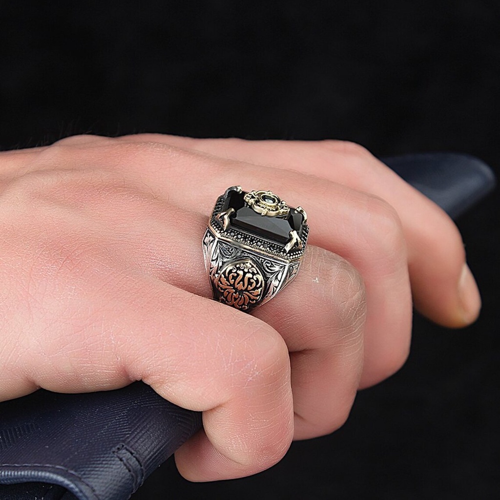 Nhẫn Thời Trang Thổ Nhĩ Kì Đính Đá Zircon Màu Sắc Bắt Mắt