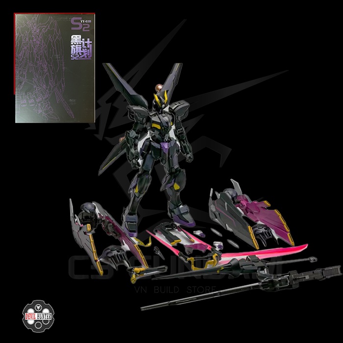 MÔ HÌNH METAL BUILD 1/100 DEVIL HUNTER DH-03/YY-03B S2 BLACK FLAG PROJECT BLACK VER CROSSBONE GUNDAM X2 MB Metalbuild