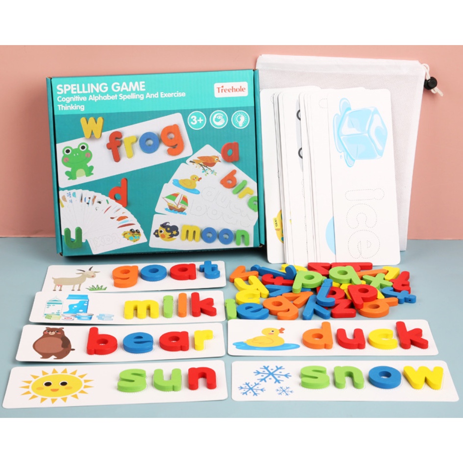 Spelling Game - chữ cái tiếng anh,52 bộ thẻ học ghép chữ