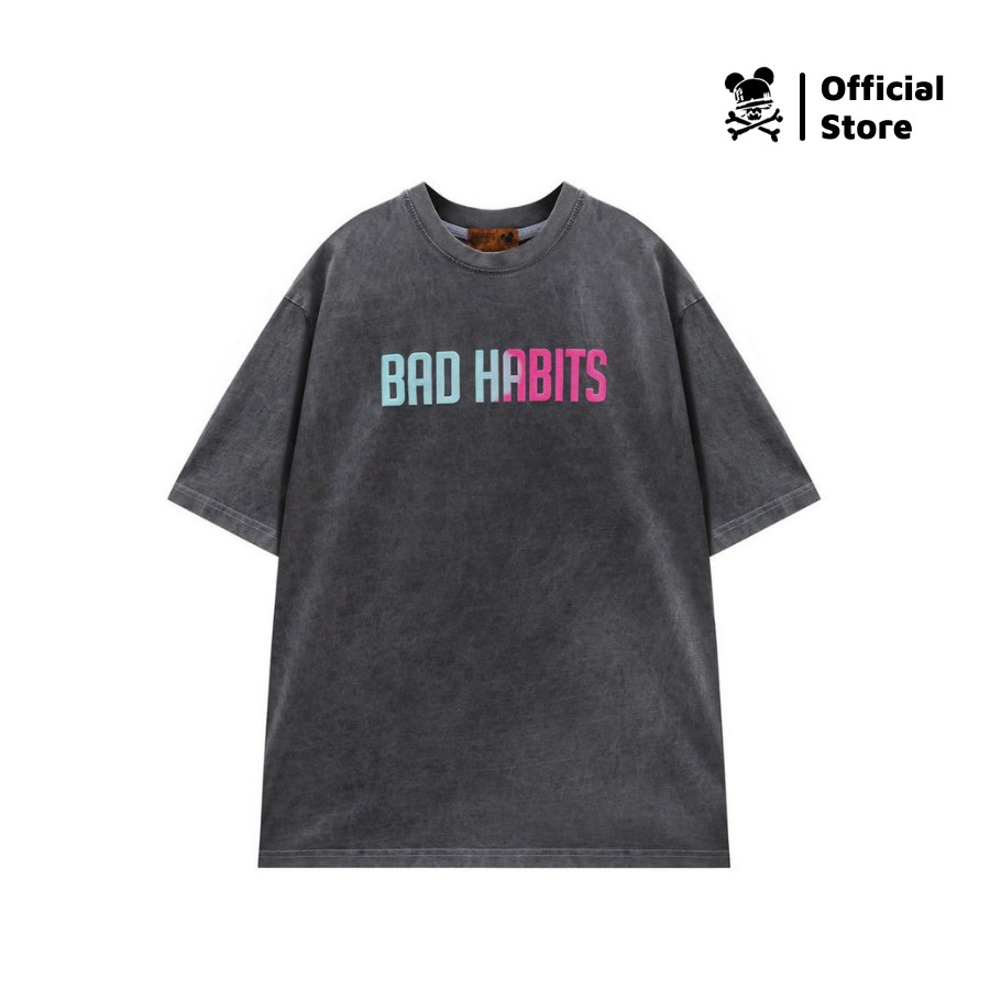 Áo Thun Unisex Bad Habits Gradient Washed 100% Cotton - Local Brand Chính Hãng