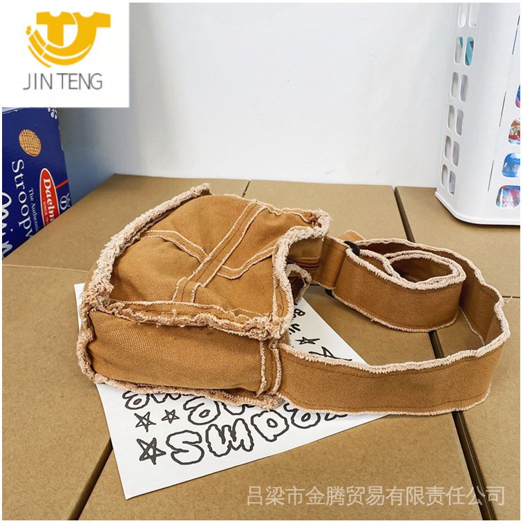 Jin TENG Túi Đeo Chéo Vai Bằng Vải Canvas Phong Cách Hàn Quốc Nhật Bản Mới 2022 Độc Đáo Cho Nữ