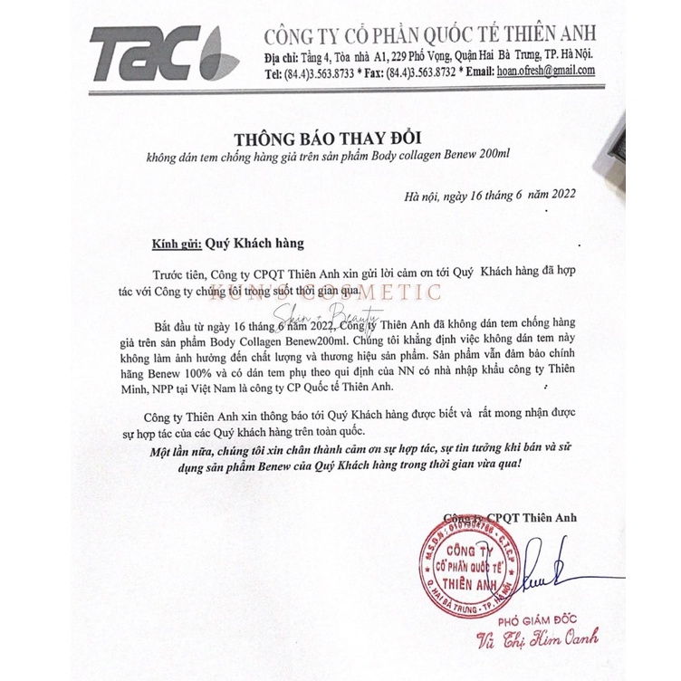 Kem Dưỡng Thể Trắng Da Body & Nâng Cơ Benew Collagen Whitening