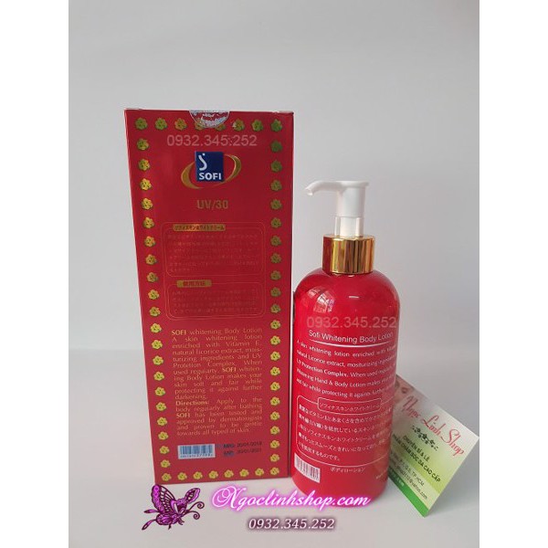 DƯỠNG THỂ SOFI VITAL RICH UV30 WHITENING HAND AND BODY LOTION 320ML CHÍNH HÃNG - 6310