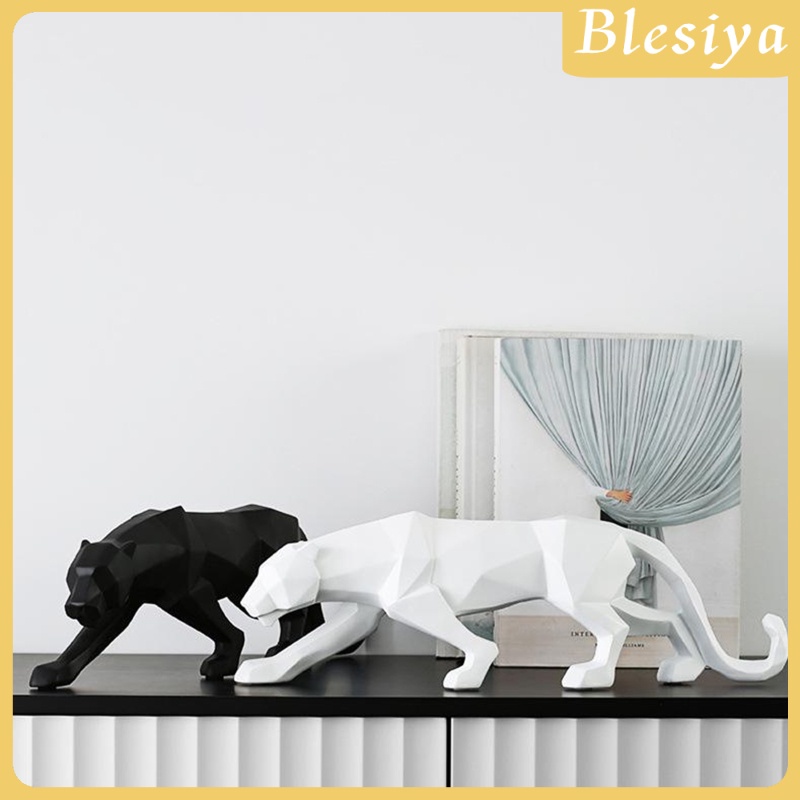 Tượng Báo Đen Tương Phản Hiện Đại Trang Trí Nhà Cửa