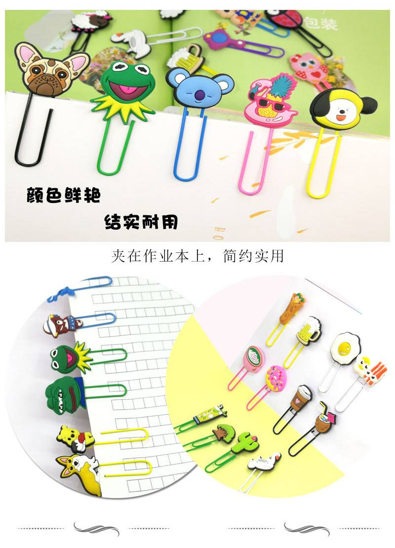 Kẹp giấy hình hoạt họa dễ thương KPOP BTS BT21 Kawaii Cartoons School Office Supply Paper Clip Bookmark Gift Stationery For Book Accessories Teacher Gifts CHIMMY COOKY KOYA MANG RJ SHOOKY TATA