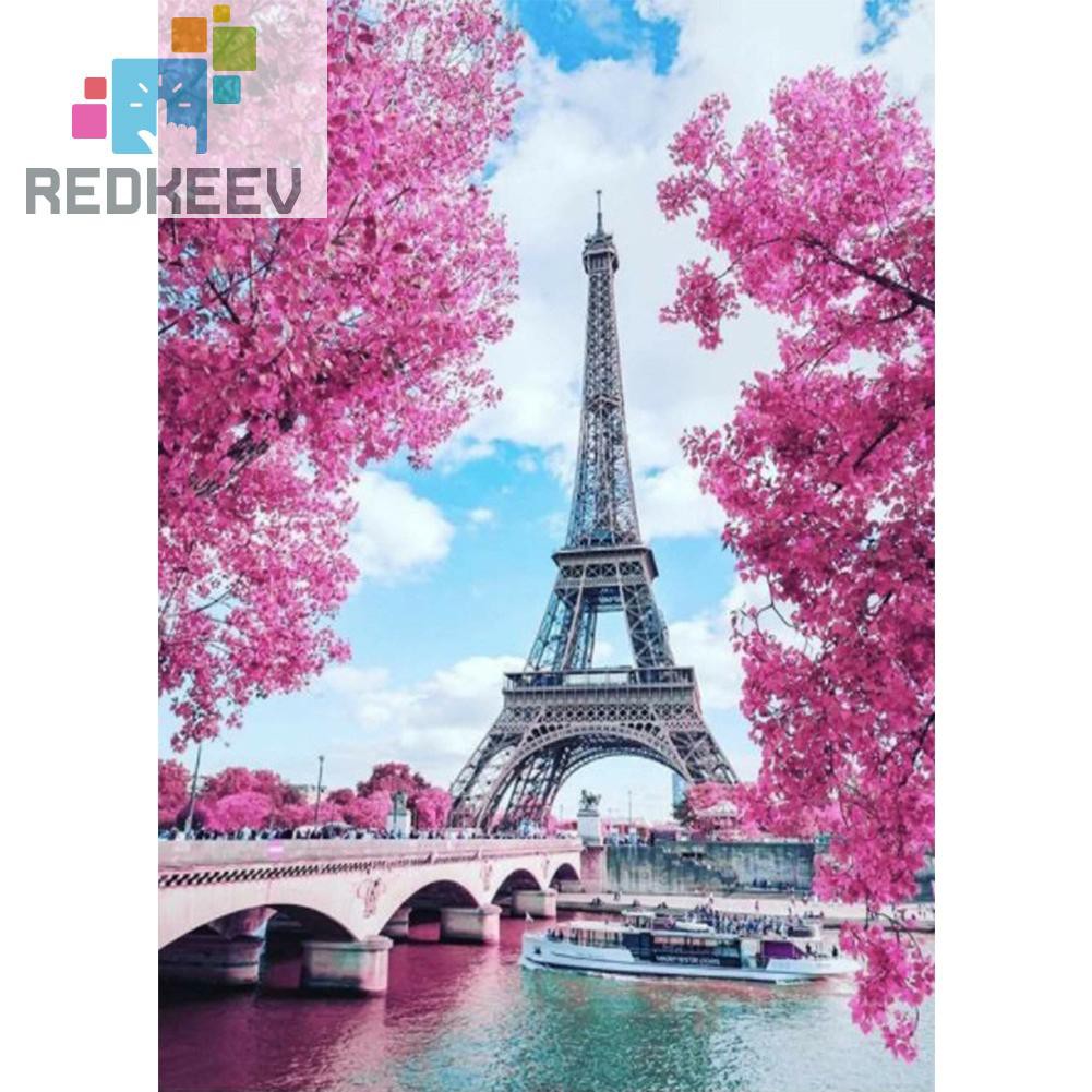 Bộ Tranh Đính Đá 5d Tự Làm Hình Tháp Eiffel Redkeev 1.13