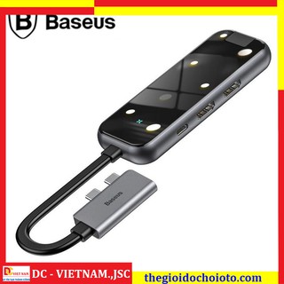 Hub chuyển đổi đa năng 8 trong 1 Baseus CAHUB-FZ0G dùng cho Macbook Pro và Macbook air - Dạng 2 chân cổng cắm Type C