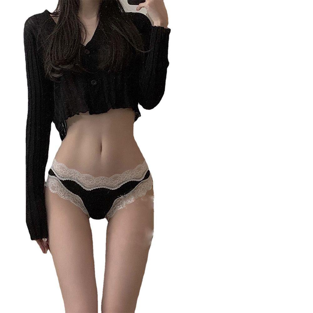 OCEANMAP Quần Lót Lọt Khe Trong Suốt Lưng Thấp Phong Cách Nhật Bản