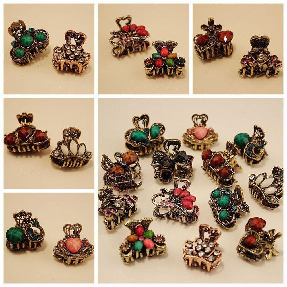 Kẹp Tóc Mini Màu Sắc Ngẫu Nhiên Phong Cách Vintage Thời Trang