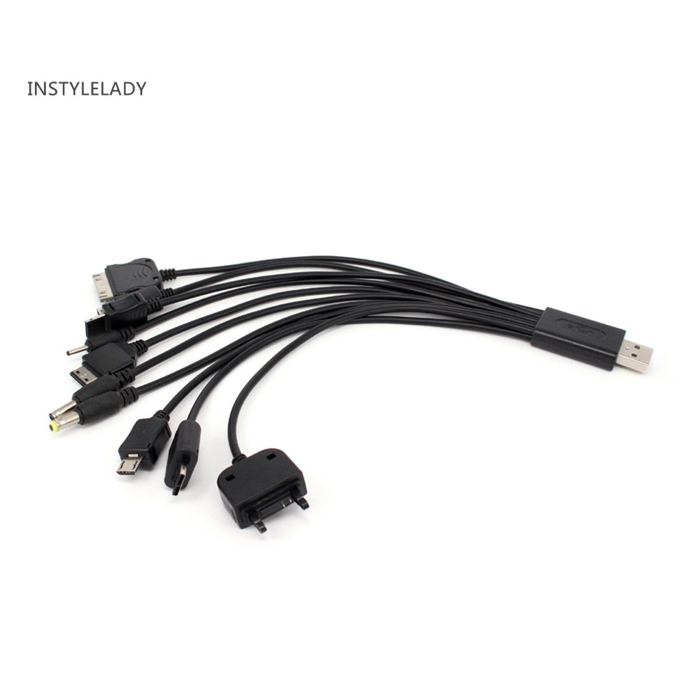 ✌ly Multi Line Pin Charger 10 in 1 Universal USB Cable Phone Mobiles Adapter Lead