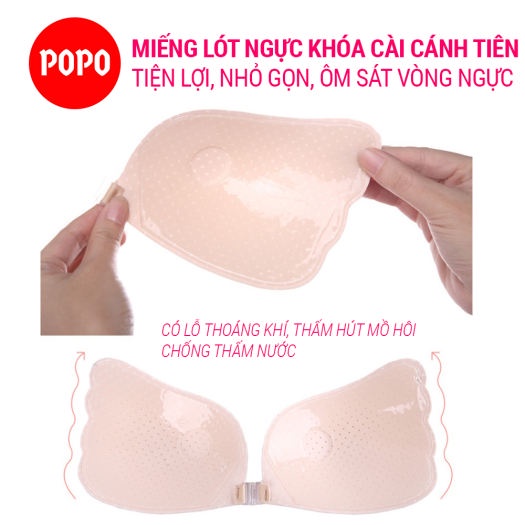 Miếng dán ngực cánh tiên cài trước siêu dính
