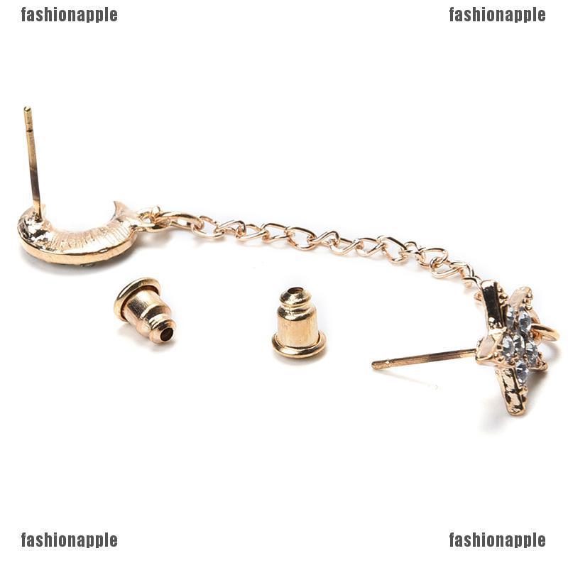 Khuyên Tai Thép Không Gỉ Đính Đá Độc Đáo