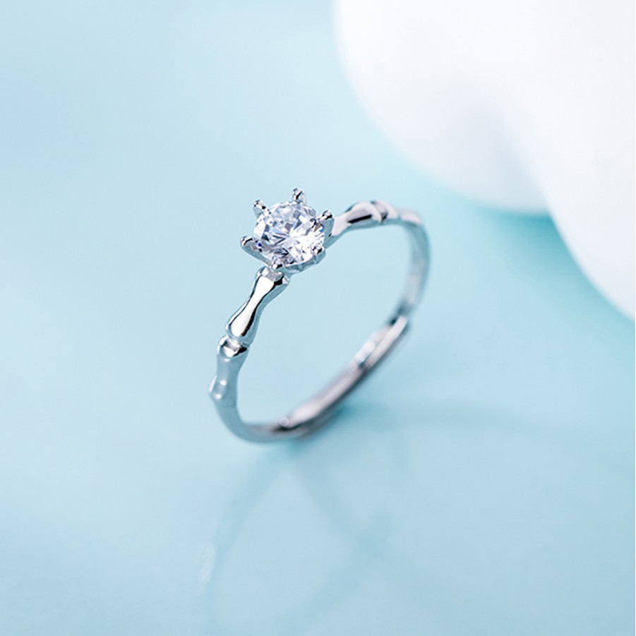 Nhẫn Bạc Nữ ITALY S925 Đính Đá Trắng Sáng Cao Cấp N2499 Bảo Ngọc Jewelry