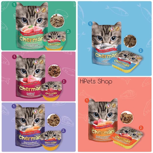 Pate cao cấp cho mèo Cherman gói 85g