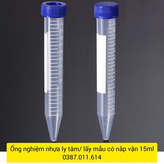 Ống nghiệm nhựa ly tâm/ lấy mẫu nắp vặn 15ml