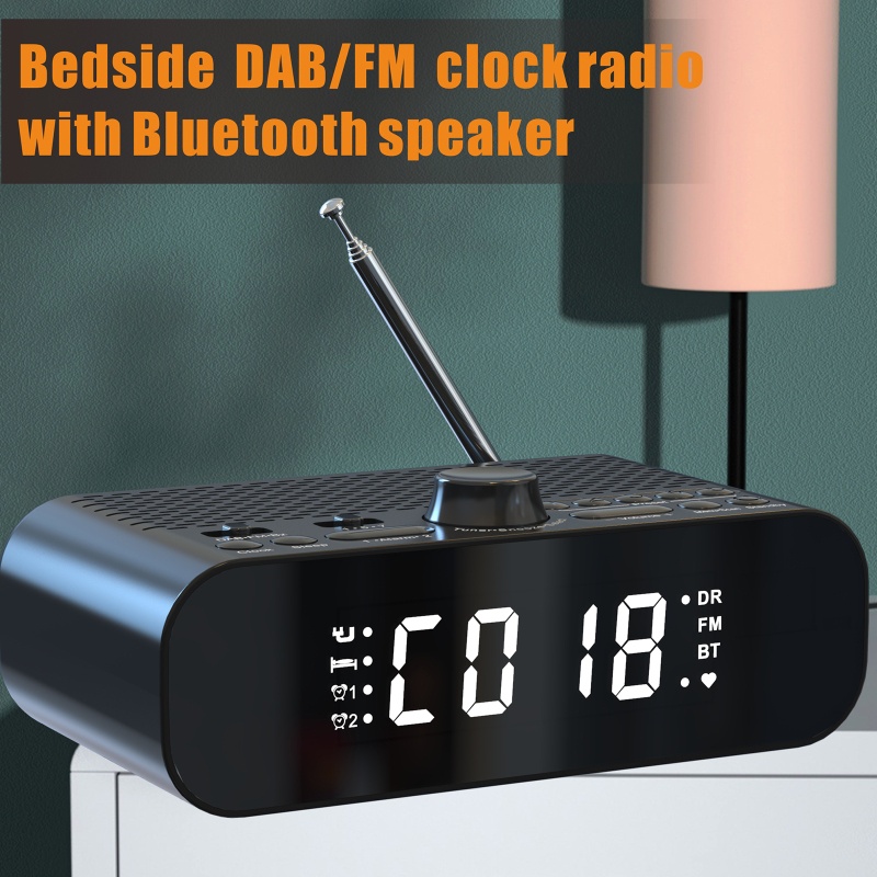 Radio FM Âm Thanh Siêu Trầm Màu Đen Sử Dụng Lâu Dài Cho Đầu Giường