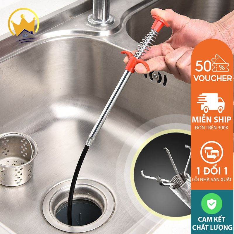 Cây Gắp Rác Thông Cống Siêu Tiện Lợi, Que Móc Rác Thần Thánh Thông Tắc Bồn Cầu
