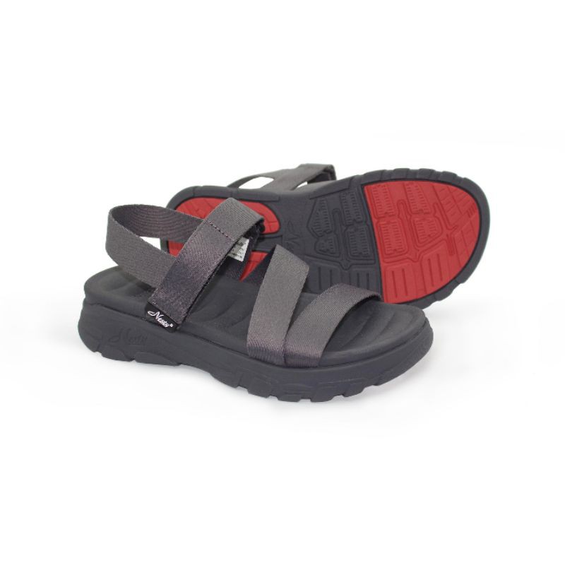 Giày sandals nam nữ xám Shondo nesty