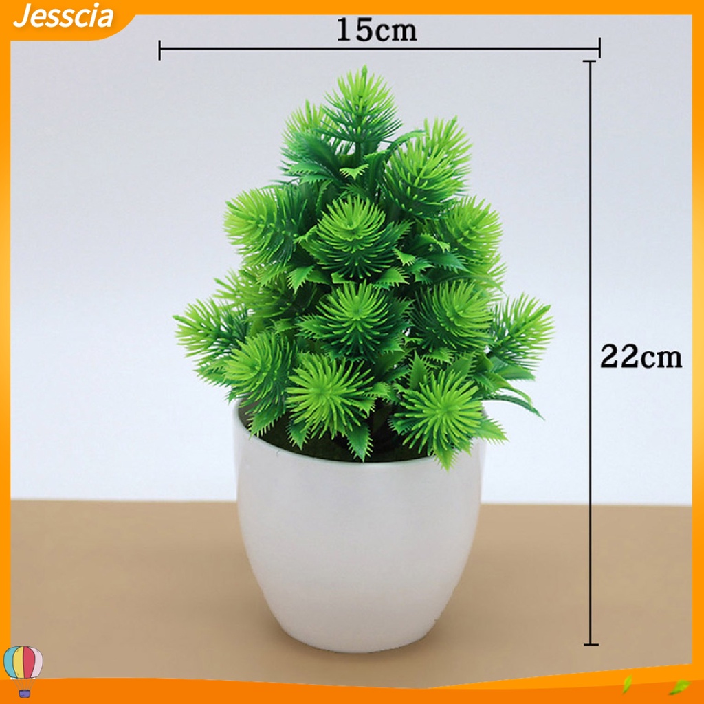 Jessica| 1 Chậu Cây Bonsai Giả Mini Không Phai Màu Trang Trí Nhà Cửa / Khách Sạn / Nhà Hàng