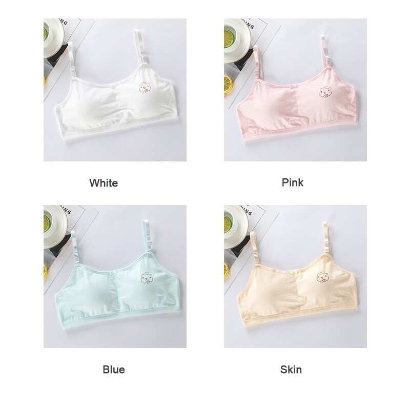 Áo ngực AMILA cotton mỏng chống lộ có dây chỉnh được cho nữ sinh trung học