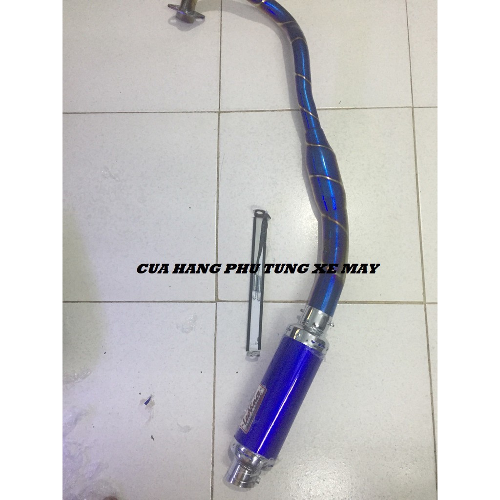 Pô LeoVince kèm cổ bầu hơi titan gắn xe Ex135, Ex 150, Winner, Raider Fi, Satria