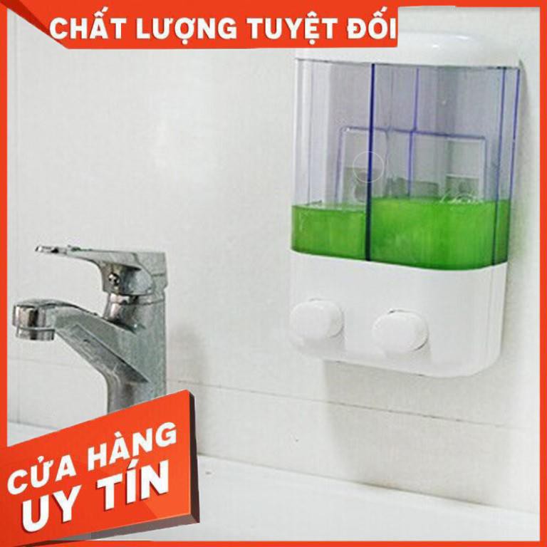 [XẢ KHO+FREE SHIP] Hộp nhả dầu gội,nước rửa tay 2 ngăn hoặc 1 ngăn tiện lợi