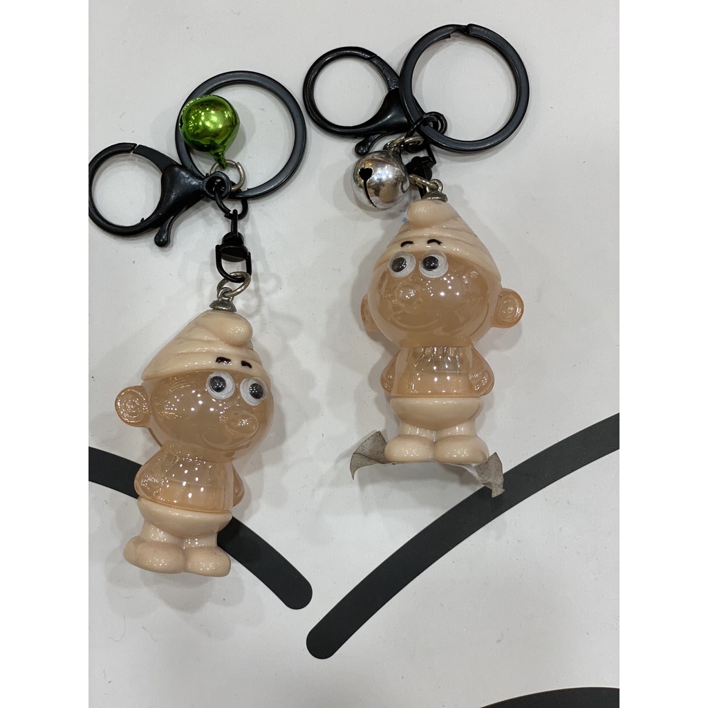 Móc Khóa Hình Xì Trum Nghộ Nghĩnh có đèn