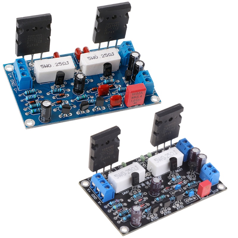 Bảng Mạch Khuếch Đại Âm Thanh HIFI WER 2SC5200 + 2SA1943 Cho DC 35V 100W