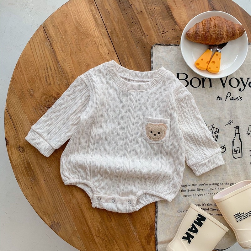 LEN GẤU Body dài tay cho bé mã 57075