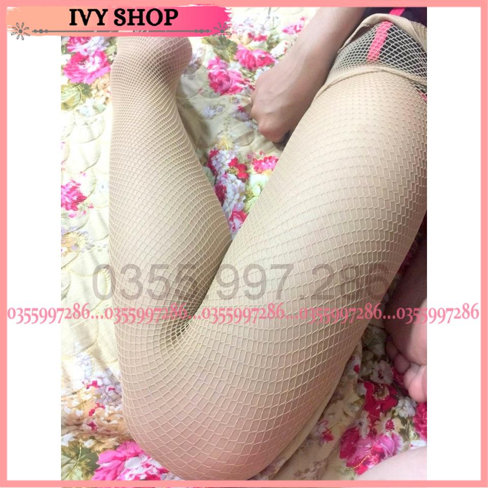Quần tất lưới màu da đủ cỡ lưới mắt nhỏ mắt trung mắt to