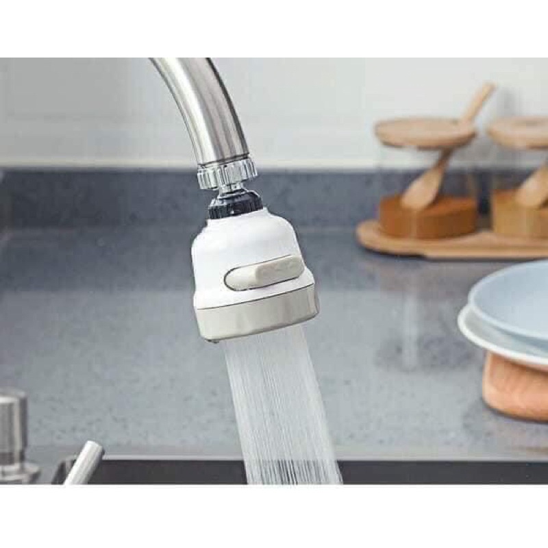 Đầu vòi nối rửa chén bát tăng áp 3 chế độ phun xoay 360 độ