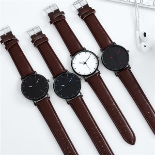 Đồng hồ nam dây da thời trang công sở chính hãng D-ZINER NAD17 mặt tròn tối giản - LINDO