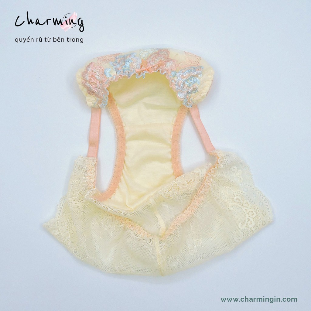Quần lót ren hoa dây thun co giãn hông quyến rũ size M, L - QLRL0016
