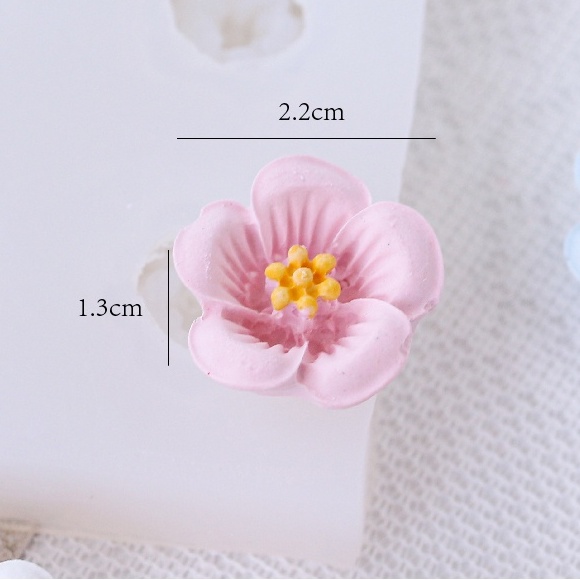 Khuôn Silicon Hoa Anh Đào 3D - Dụng Cụ Làm Nến Thơm Nghệ Thuật, Bánh, Thủ Công