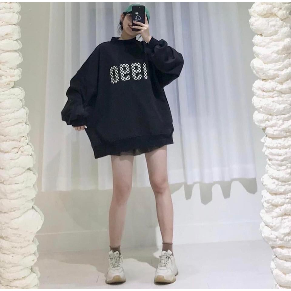 Áo Sweater 1990 Áo Sweater Chất Nỉ Ngoại Tay Bồng Dày Dặn Form Rộng Freesize Unisex Ảnh Thật | BigBuy360 - bigbuy360.vn