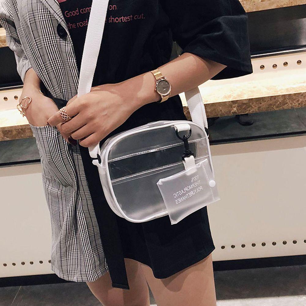 Ba Lô Nhựa PVC Trong Suốt Phong Cách Cổ Điển Đơn Giản Dành Cho Nữ