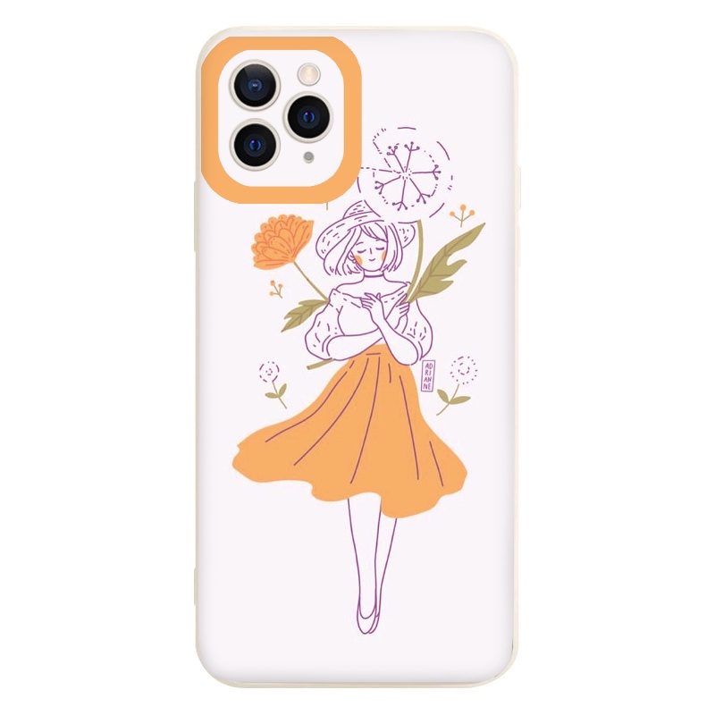 Ốp lưng iPhone ốp cô gái mặc váy vàng  từ iP 6 đến  13 promax