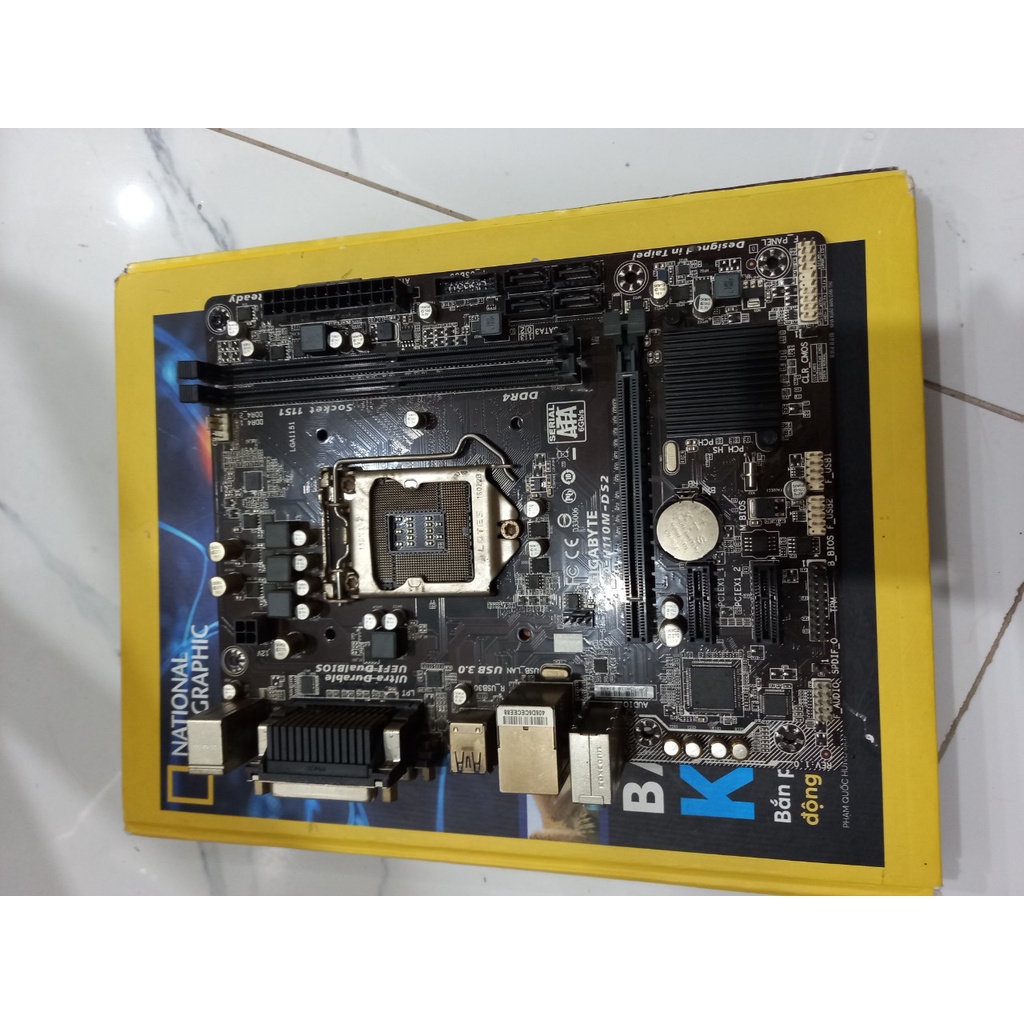 Main gigabyte H110 - DS2 socket 1151 hàng tháo net nguyên bản chuẩn hàng BH 3 Tháng(ko có chặn main)