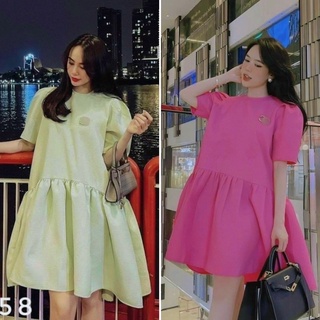 Đầm suông babydoll bbd chất xốp 2 màu nhiều kiểu