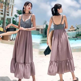 Đầm maxi 2 dây đuôi cá size nhỏ, cam kết chuẩn ảnh