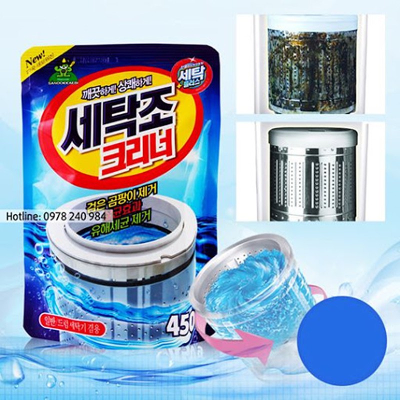 Bột tẩy vệ sinh lồng máy giặt - Hàn Quốc
