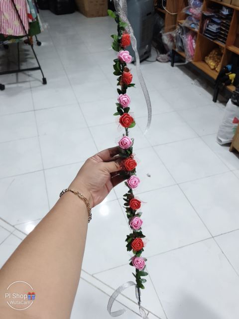 Cuộn uy băng kim tuyến màu vàng, màu bạc 1cm